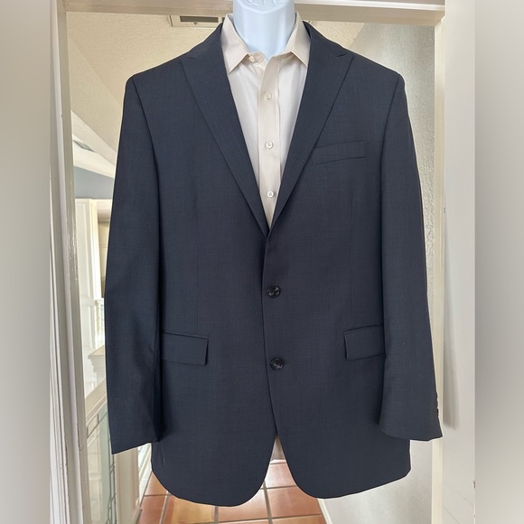 Men’s Suit Like New Navy 44L W38 Kenneth Cole New York sophisticated Business - Picture 5 of 15